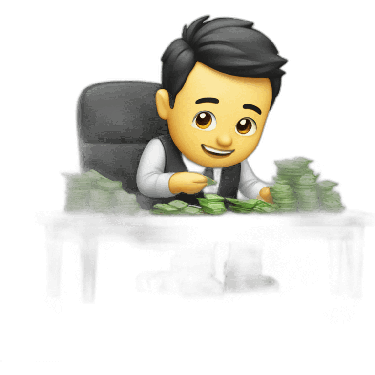 a product manager counting money emoji