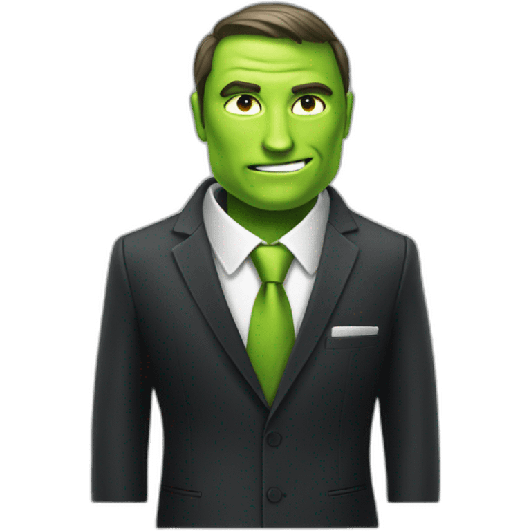 NVIDIA logo in a suit emoji