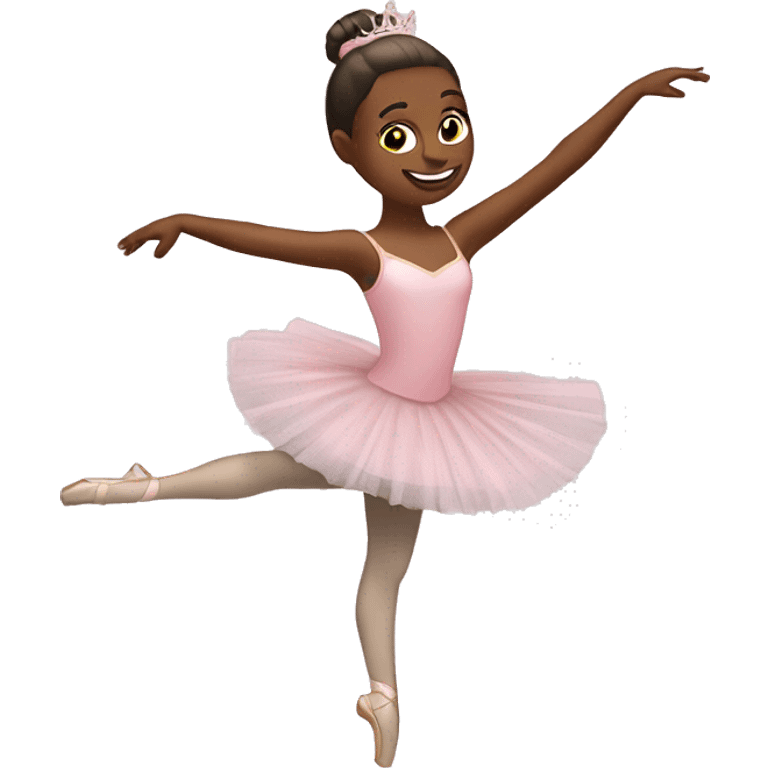 A ballerina makes a pa de chat emoji