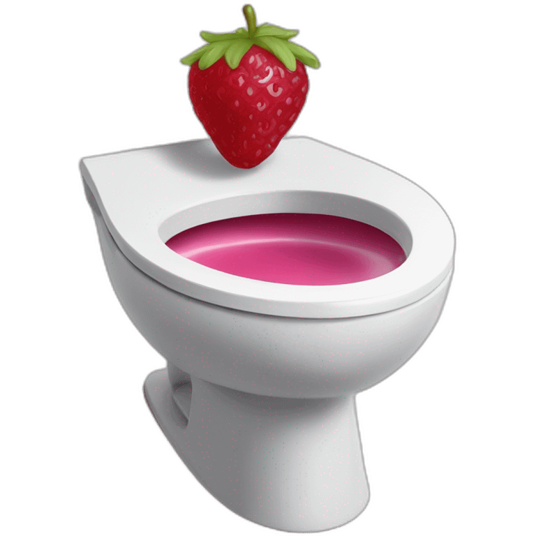 toilet we are in heaven fraise framboise myrtille emoji