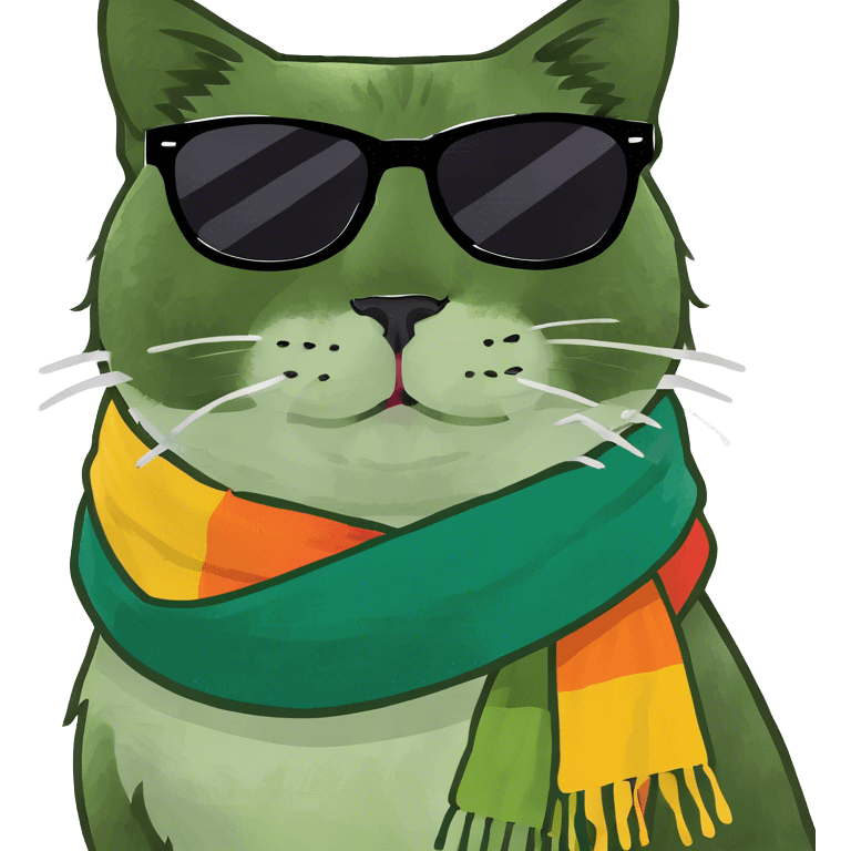 Cat with sunglasses emoji