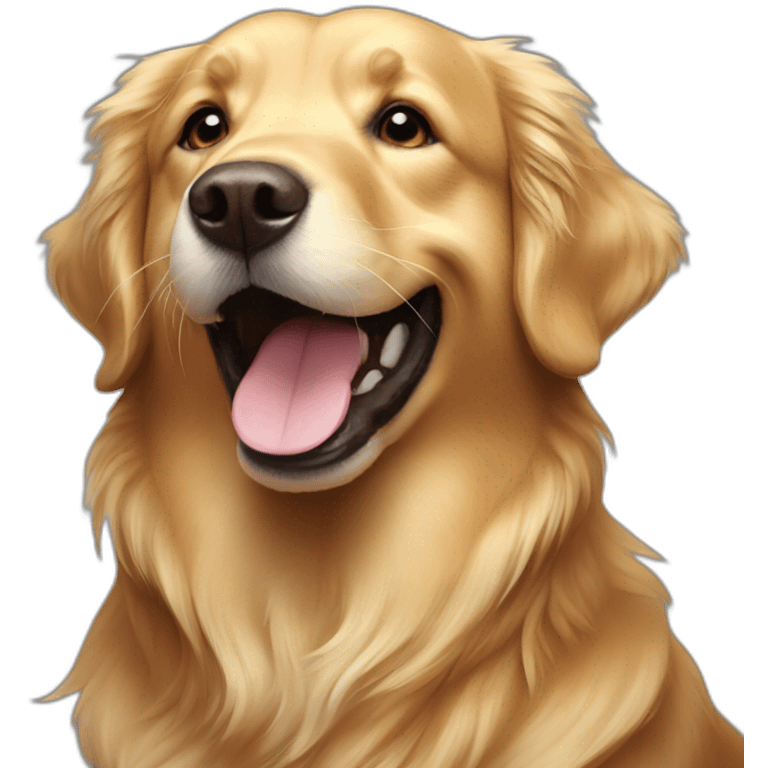 happy golden retriever emoji