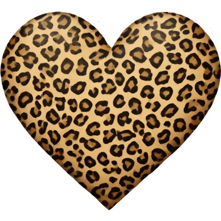 leopard print heart emoji