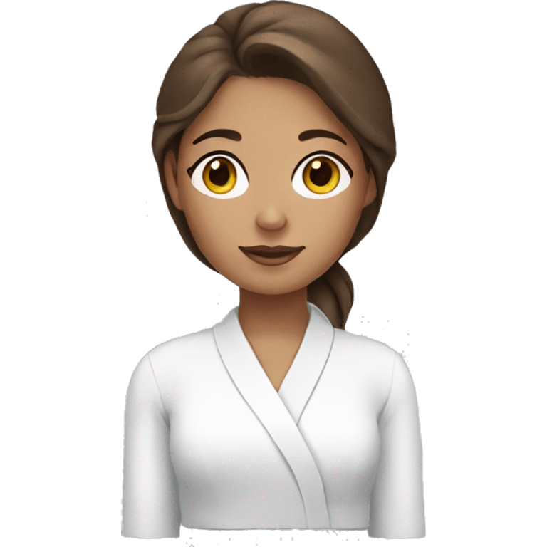 Spa girl with brown hair  emoji