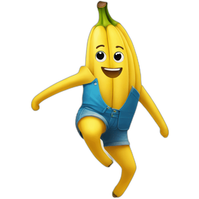 dancing banana with legs emoji