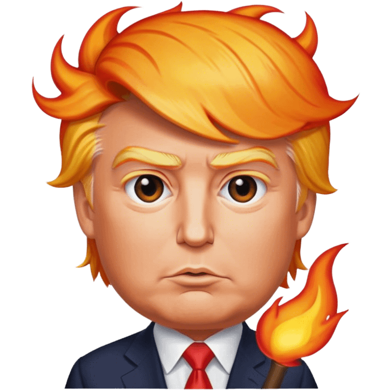 Donald Trump Flame hair emoji