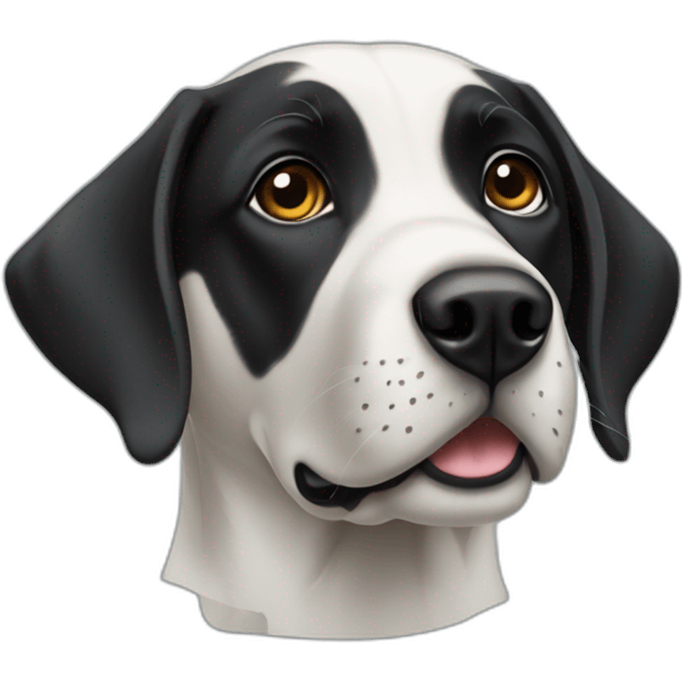 Labrador black and white dog emoji