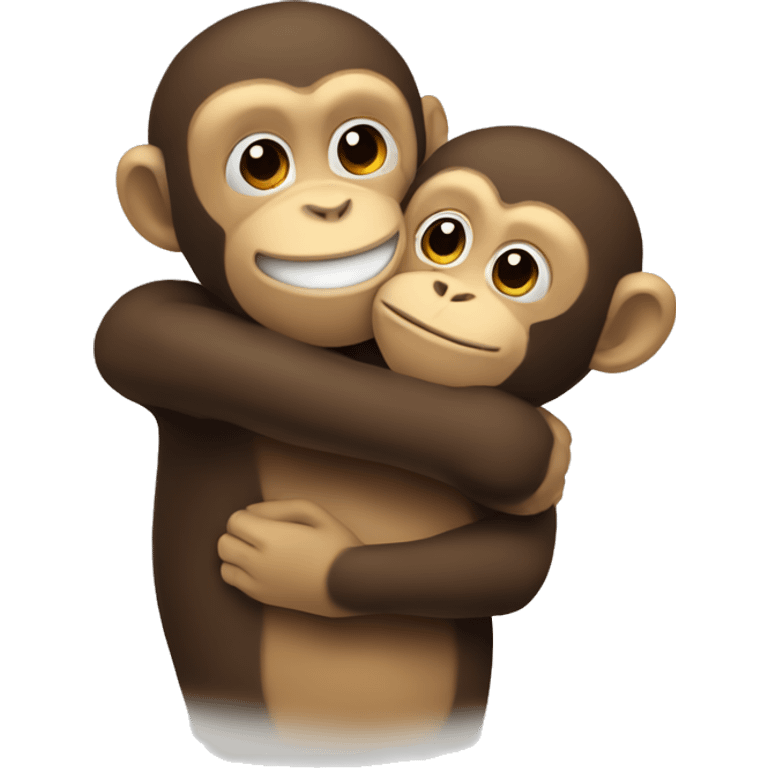 Hug a monkey  emoji