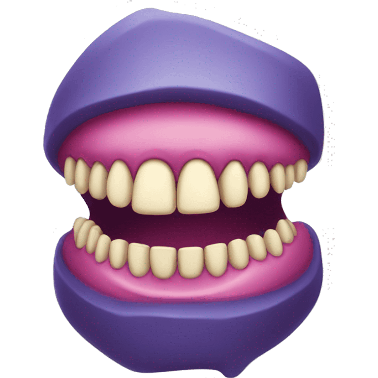 mouth and teeths of monster emoji