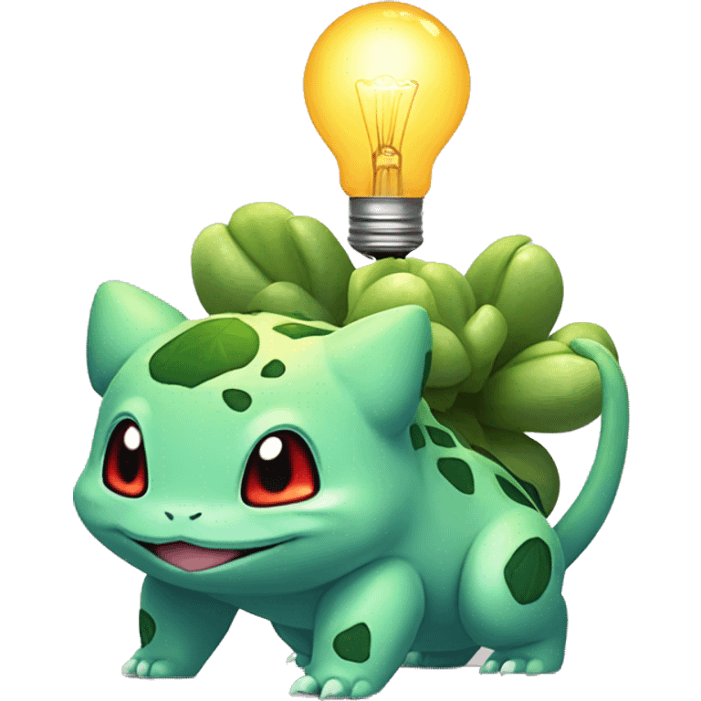 Bulbasaur with a bulb-succulent on his back emoji