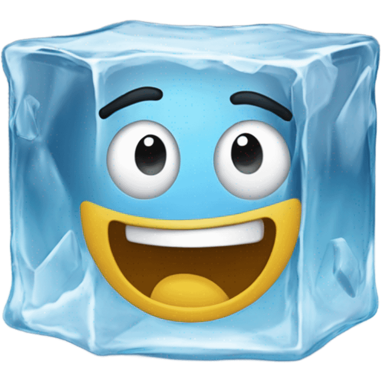 Mailman head in an ice cube emoji