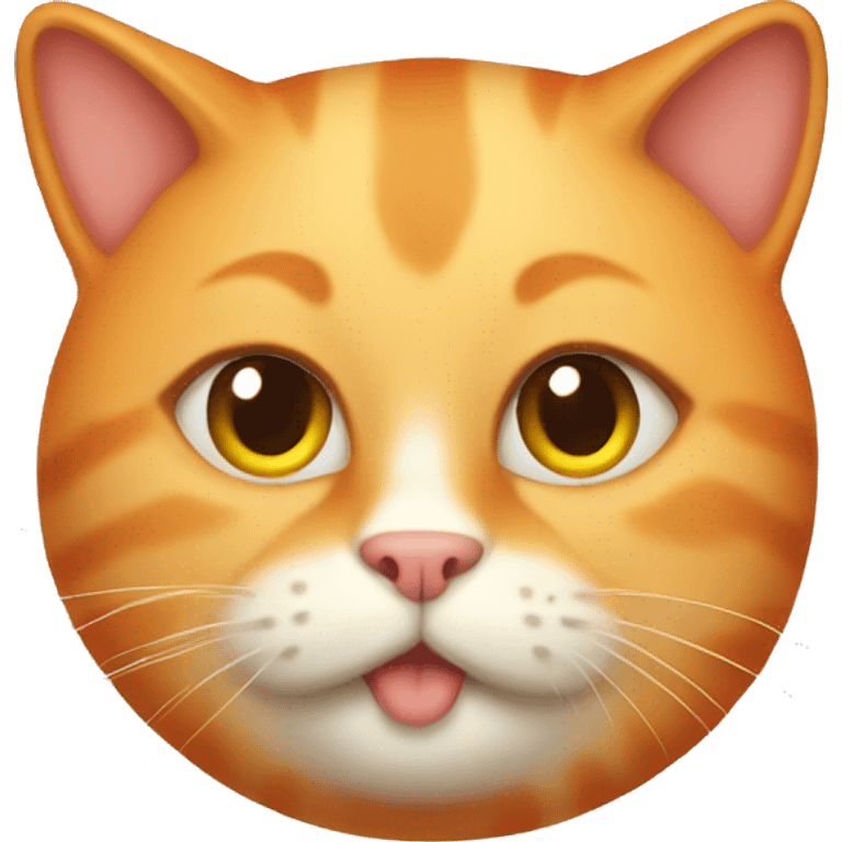 Fat orange cat emoji