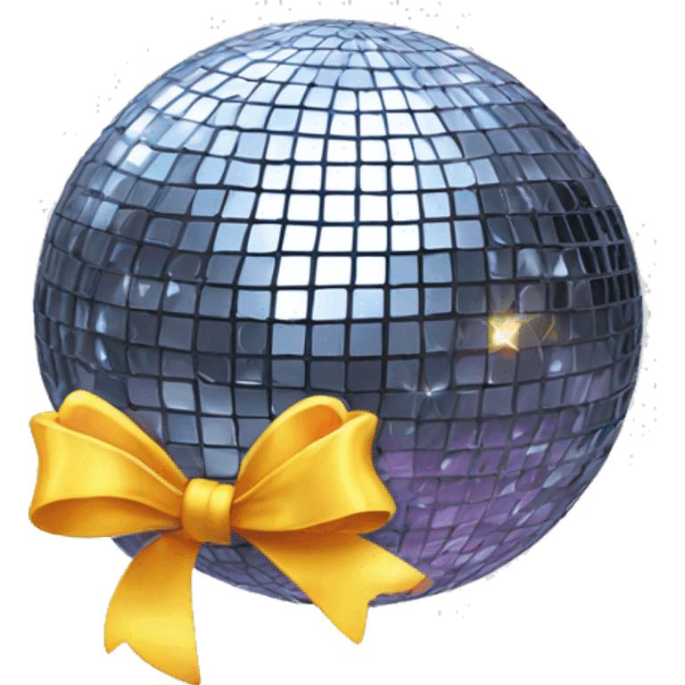 Disco ball with a bow emoji