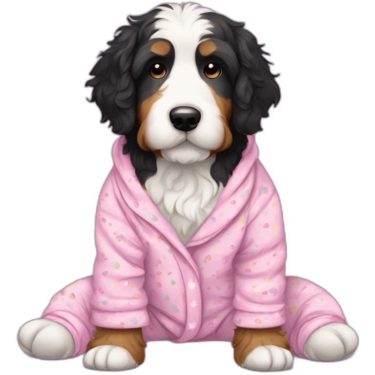 bernedoodle in pajamas emoji