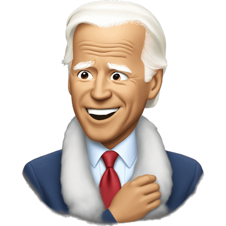 Joe Biden kissing the air emoji