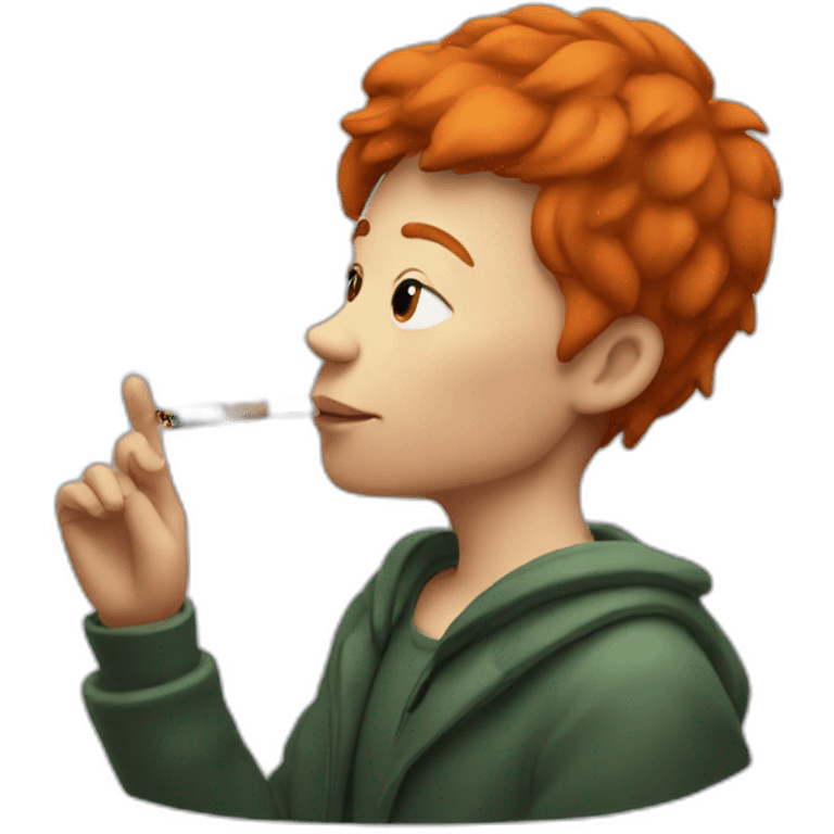 redhead smoking emoji