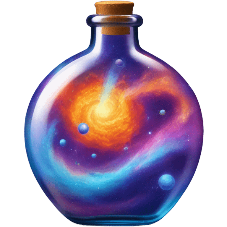 galaxy nuclear explosion study to in glass bottle emoji