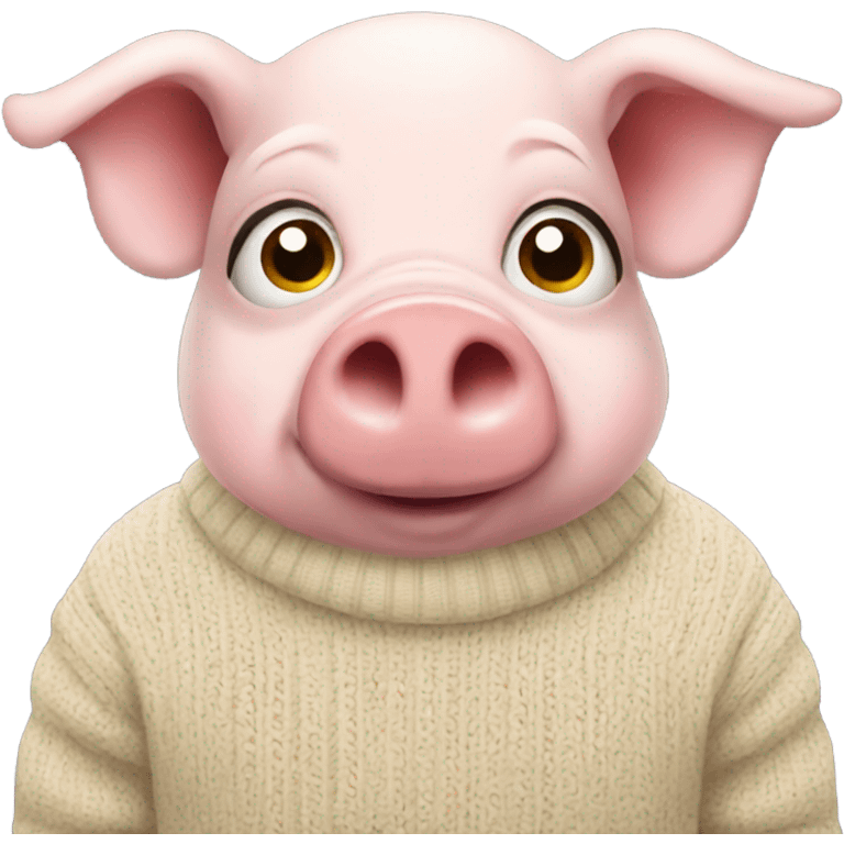 Pig with a jumper  emoji