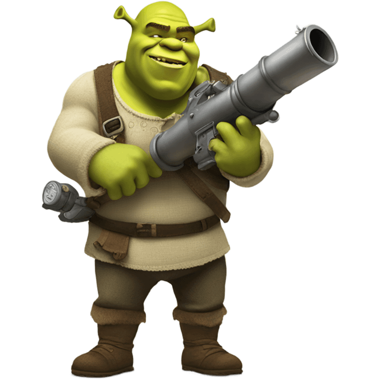 Shrek with a bazooka  emoji