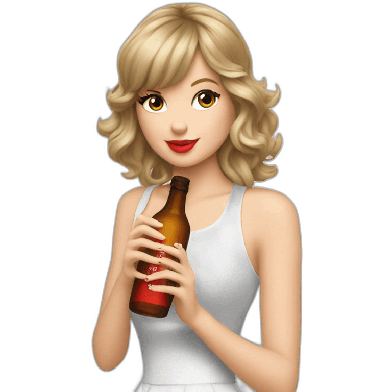 taylor swift with bottle emoji