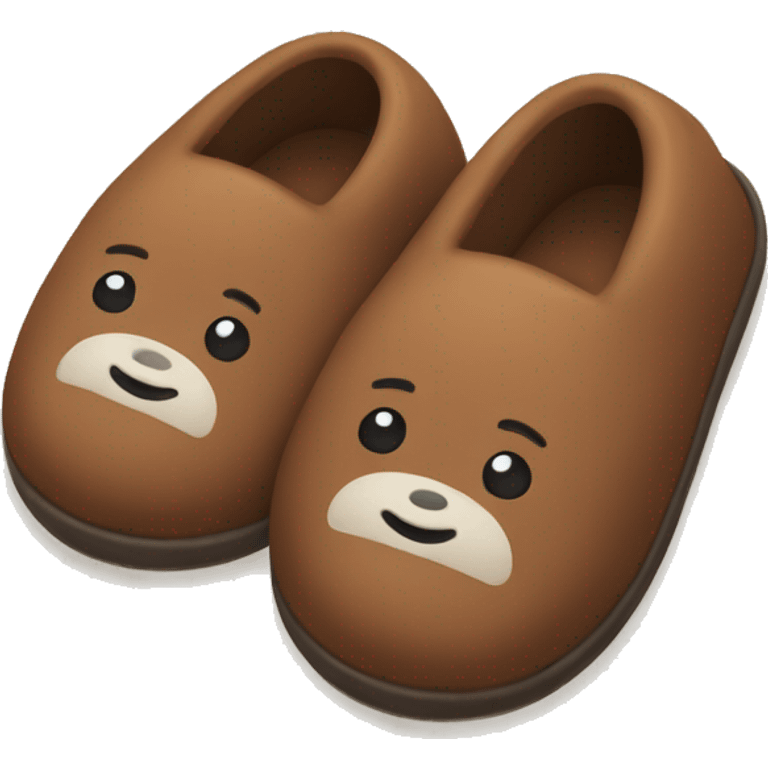 Cute brown slippers emoji