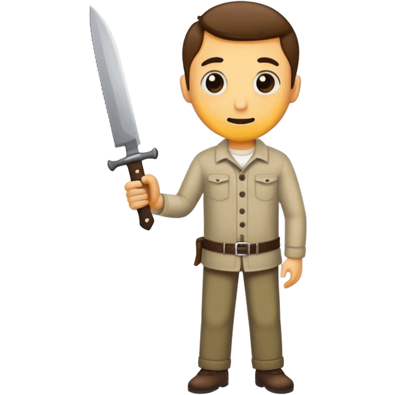 Man holding knife  emoji