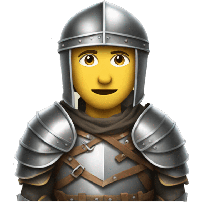 Guy wearing armour from medieval  emoji