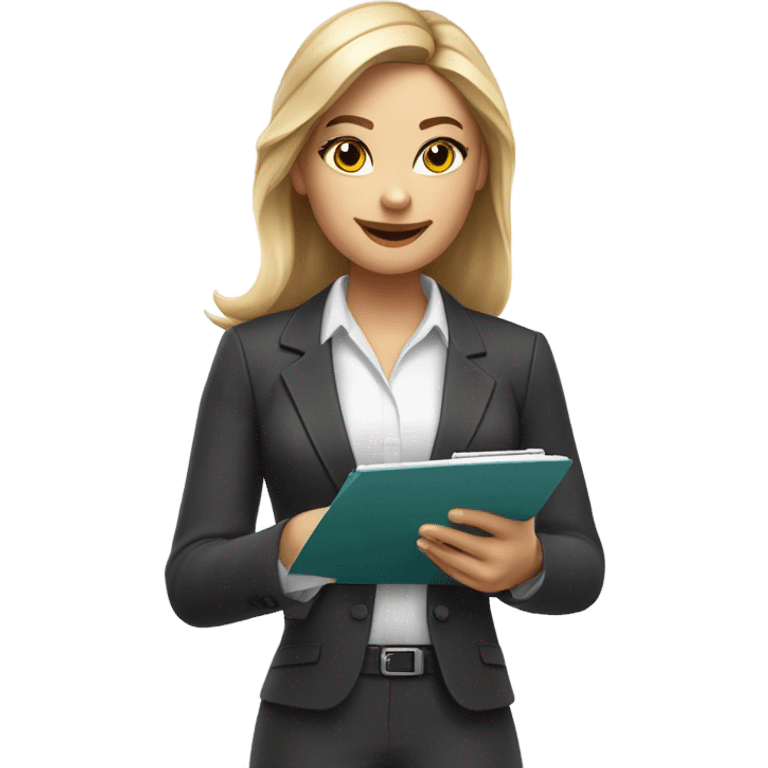 a white female personal assistant  emoji