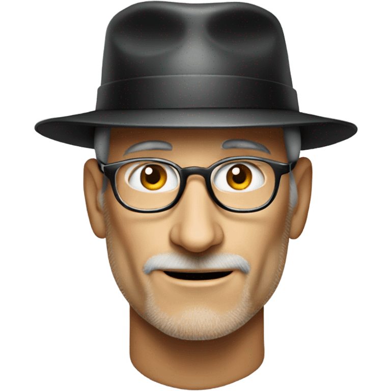 Steve Jobs with a hat emoji