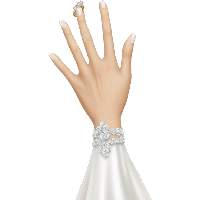 Bride hand with ring emoji