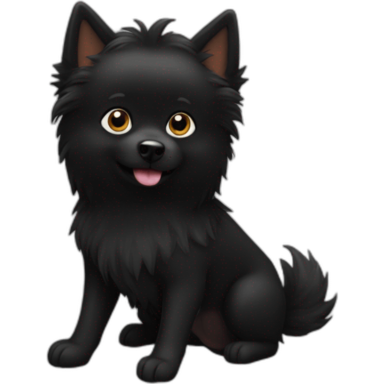 Black-Spitz-tail emoji