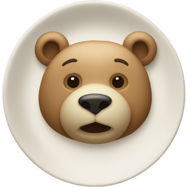 Ours sur une assiette emoji