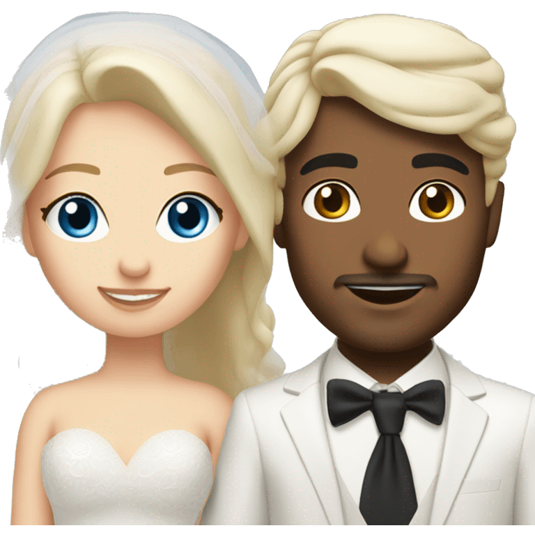 wedding couple middle eastern looking guy blonde girl blue eyes emoji