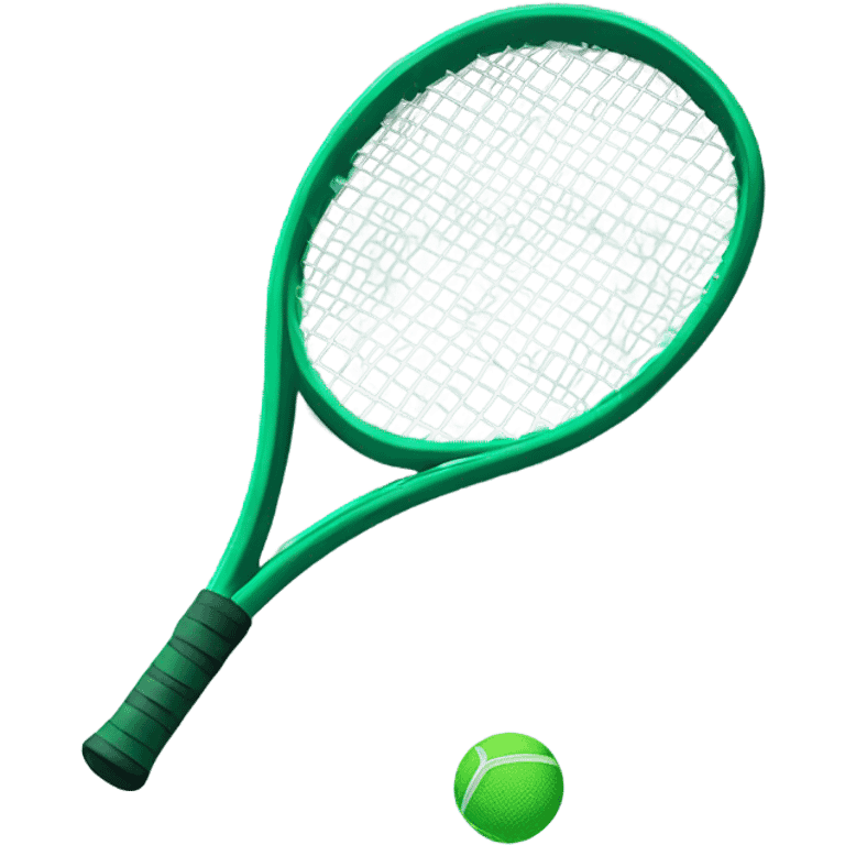 emerald tennis racket  emoji