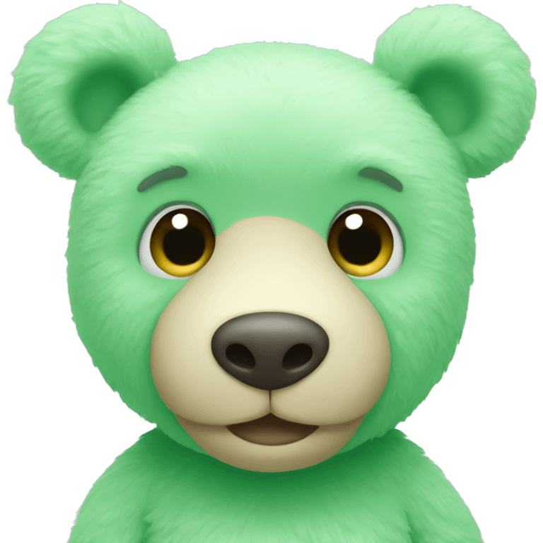 pastel green teddy bear emoji