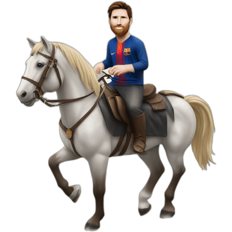 Messi sur un cheval  emoji