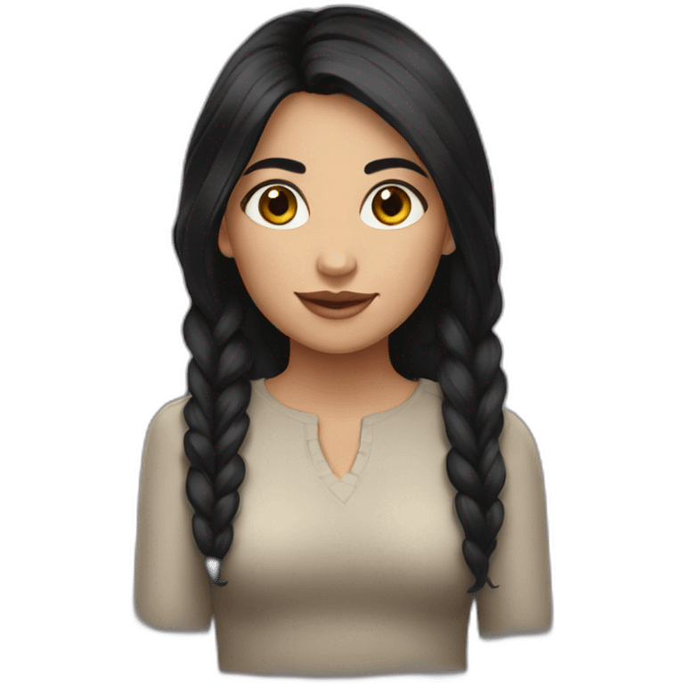 Moldovanian girl black hair emoji