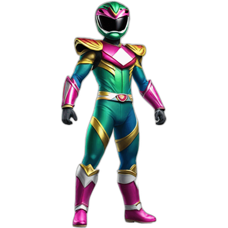 dark rainbow power ranger full body emoji