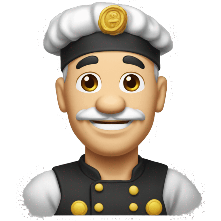 cree un imoji de popeye le marin avec une toque de chef cuisinier emoji