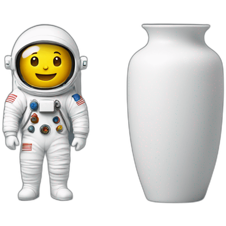 Astronaut vase emoji