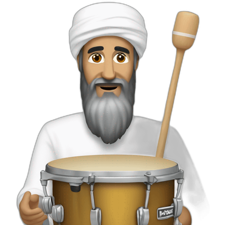 osama bin laden playing drums emoji