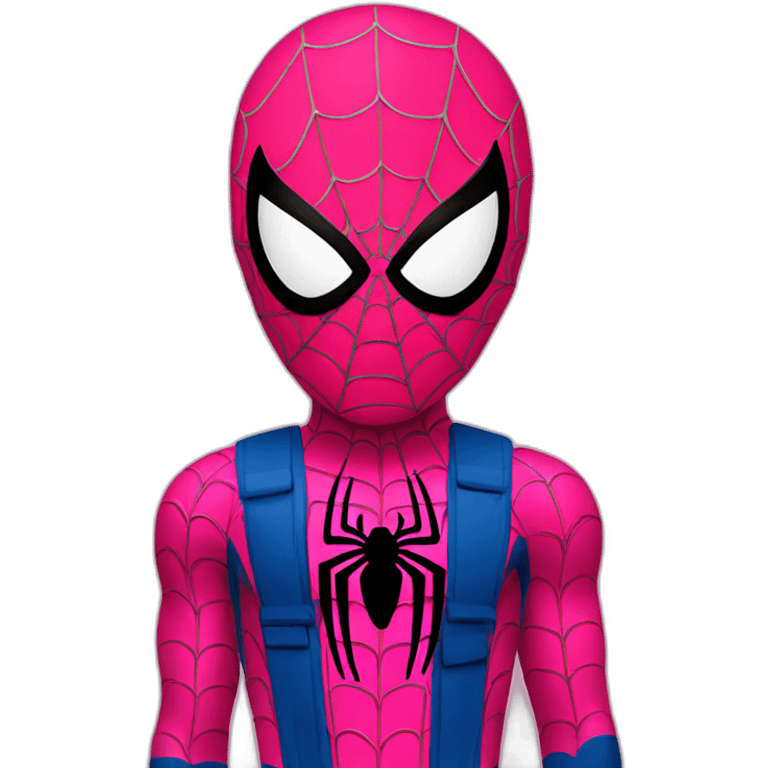 Spiderman in pink emoji