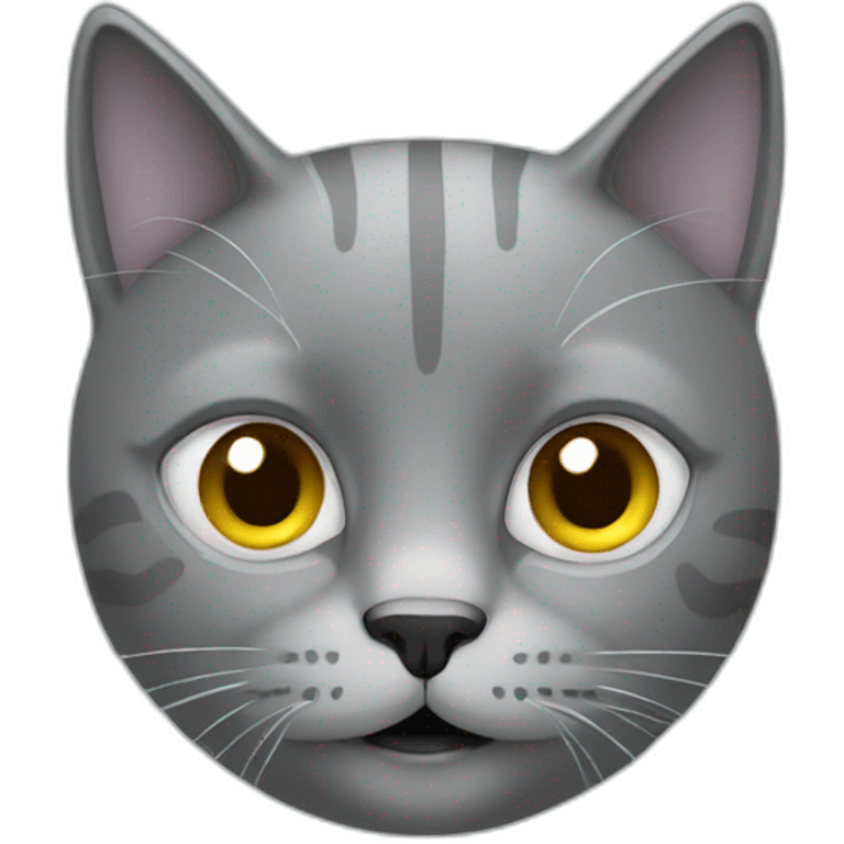 Un chat gris emoji