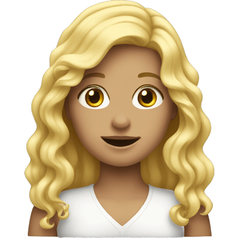 wavy blond girl emoji