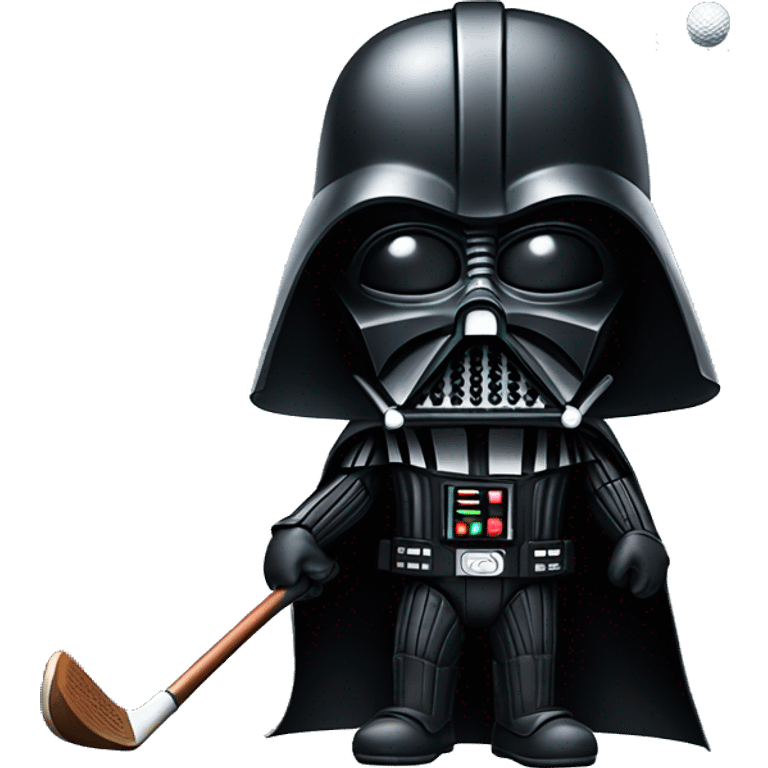 Darth Vader with golf club emoji