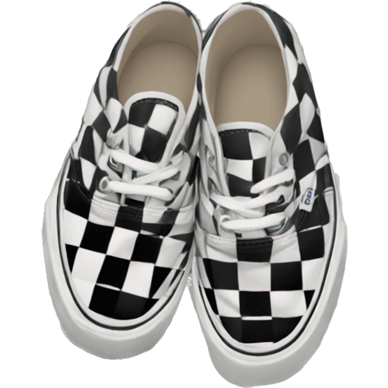 Checkered vans shoes emoji