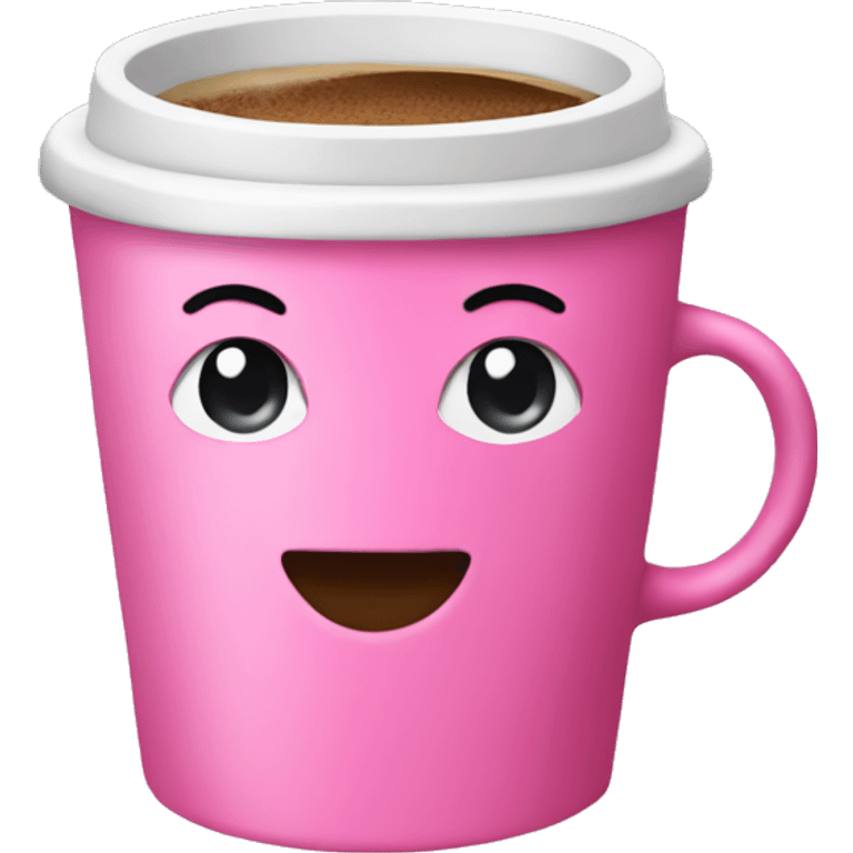 Pink coffee emoji