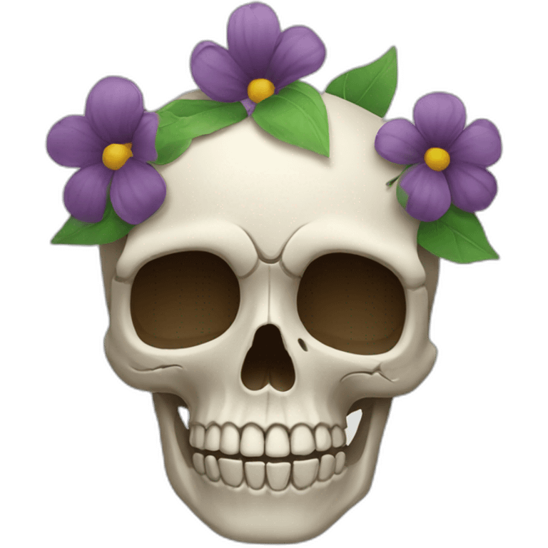 skull flower emoji