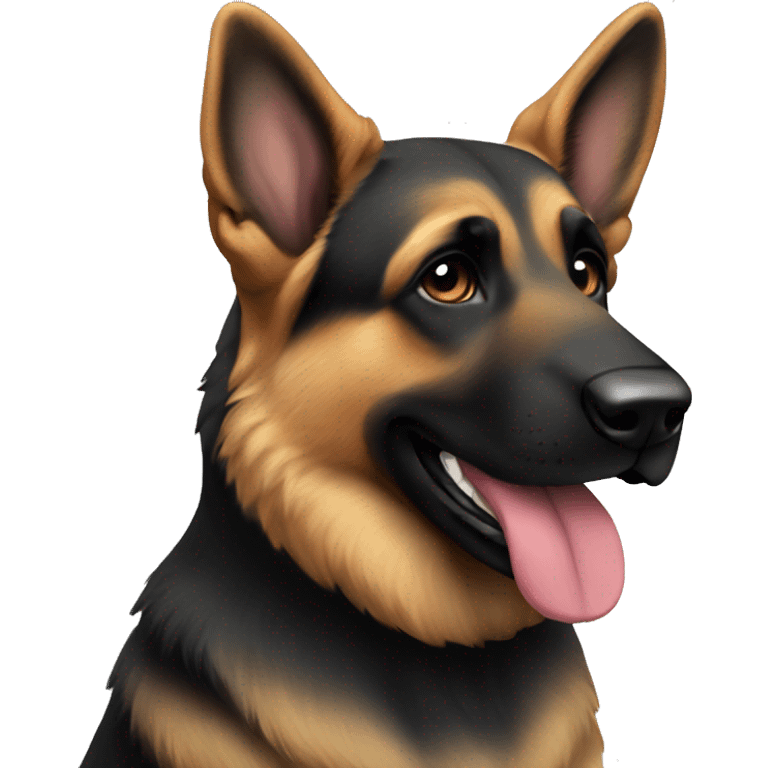 German Sheperd in the Color black  emoji