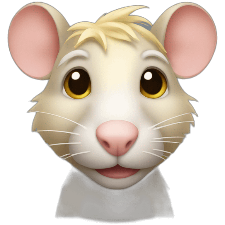 Rat with blond hair emoji